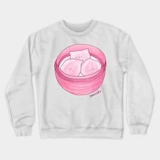 Shrimp dumplings in PINK Crewneck Sweatshirt